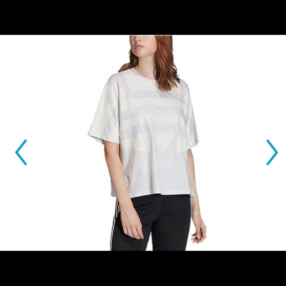 White cropped adidas shirt size XL